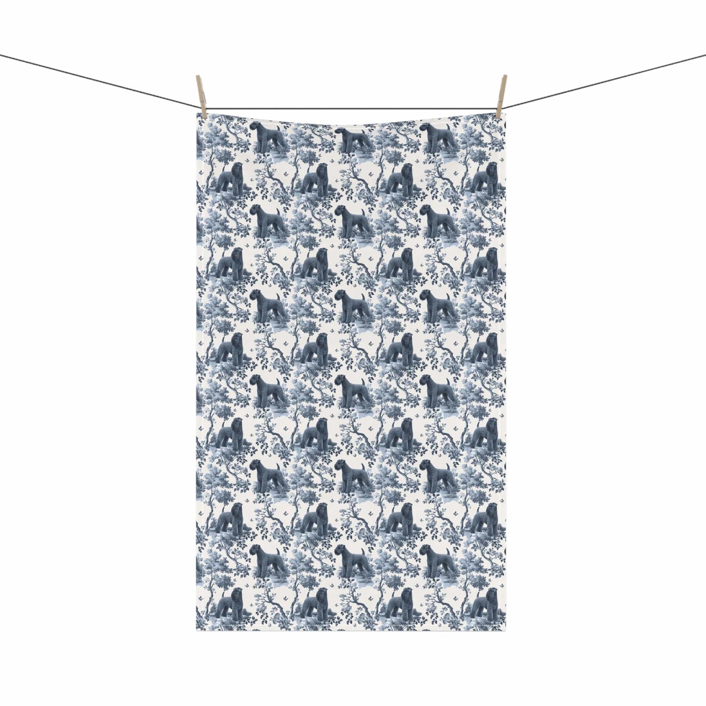 Kerry Blue Terrier · Garden Toile Tea Towel