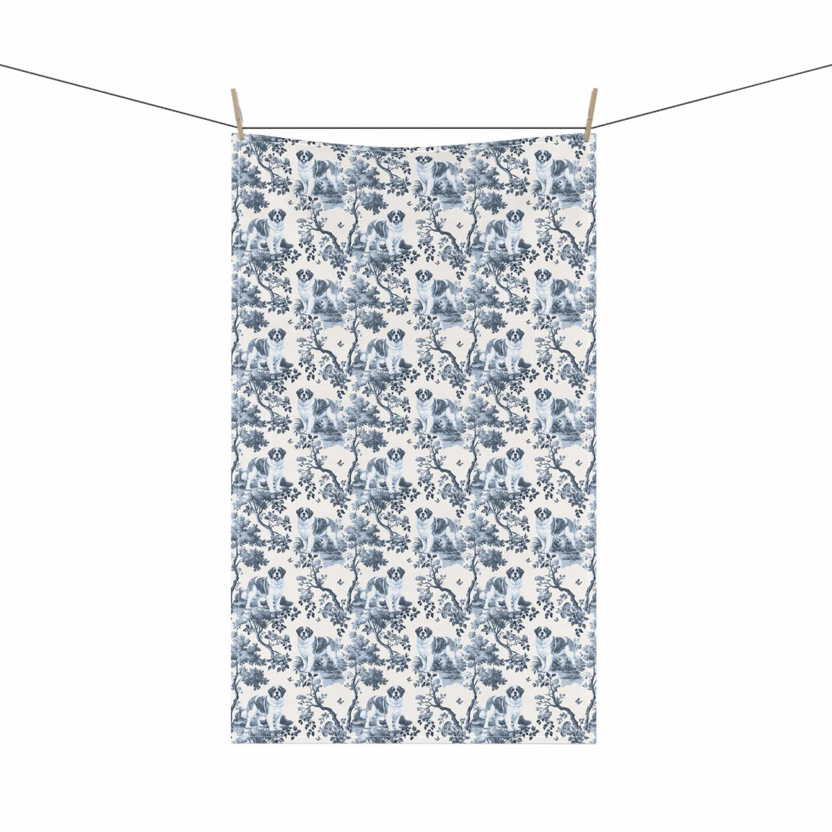 Saint Bernard · Garden Toile Tea Towel