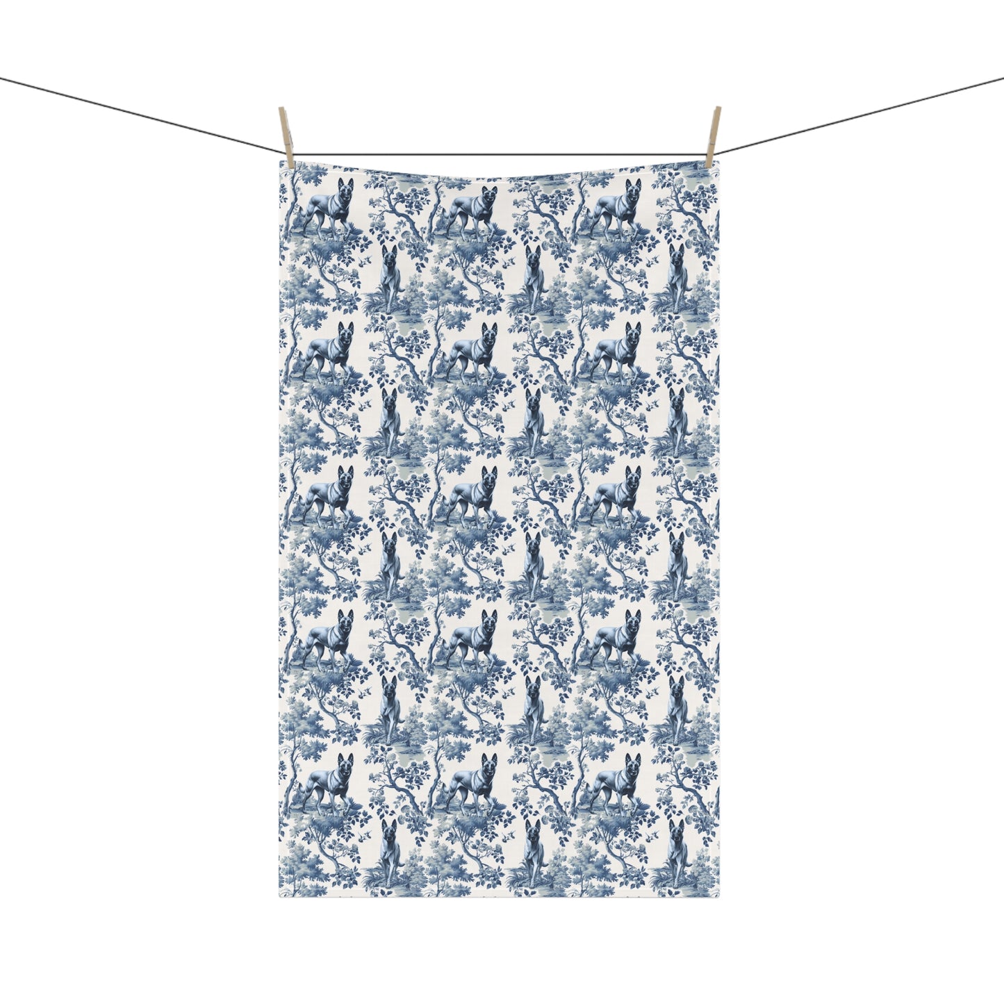 Belgian Malinois Cotton Tea Towels - Toile Pattern