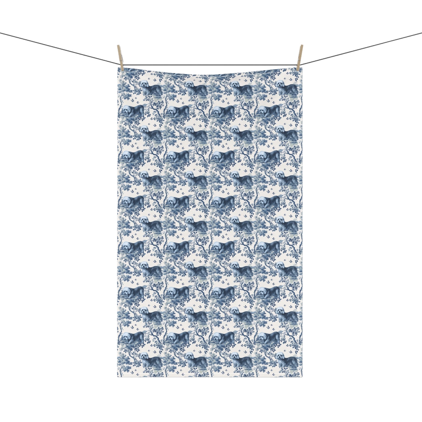 Dandie Dinmont Cotton Tea Towels - Toile Pattern