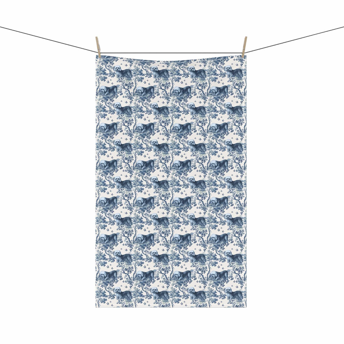 Dandie Dinmont Terrier · Garden Toile Tea Towel