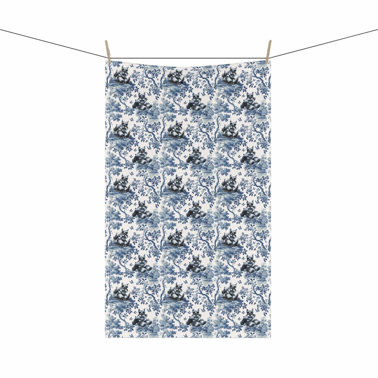 Miniature Schnauzer · Garden Toile Tea Towel