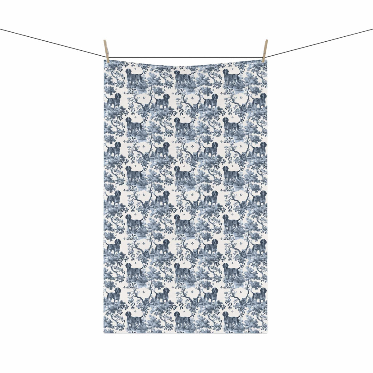Bluetick Coonhound · Garden Toile Tea Towel