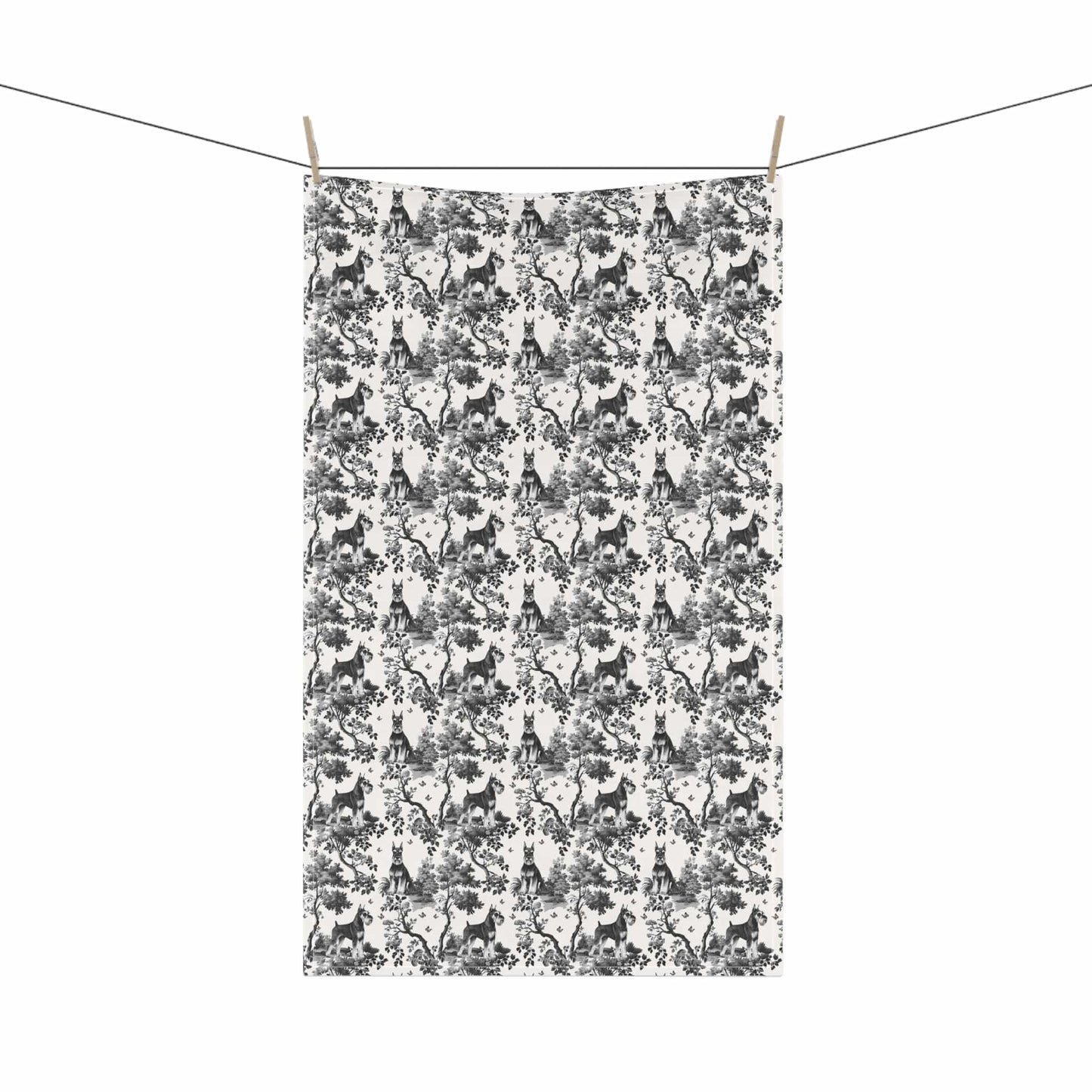 Standard Schnauzer · Ink Toile Tea Towel