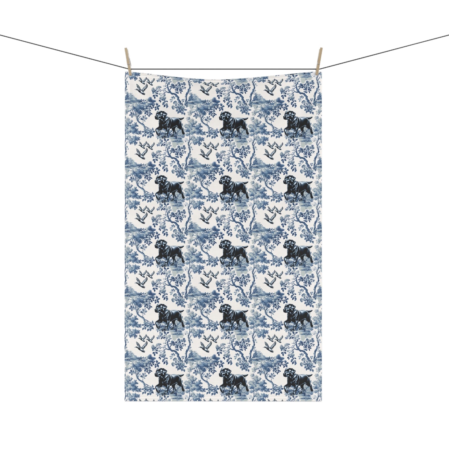 Labrador Retriever Cotton Tea Towels -Toile Pattern
