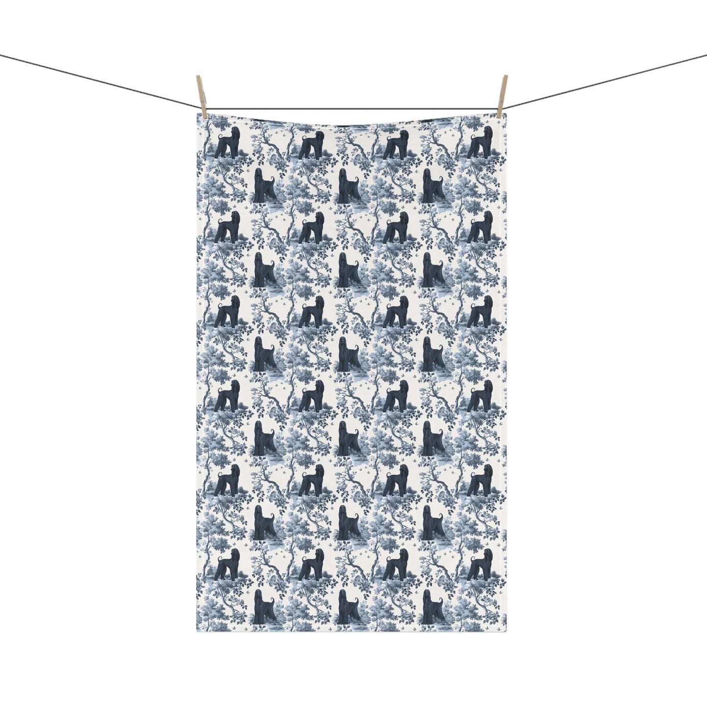 Afghan Hound ยท Garden Toile Tea Towel