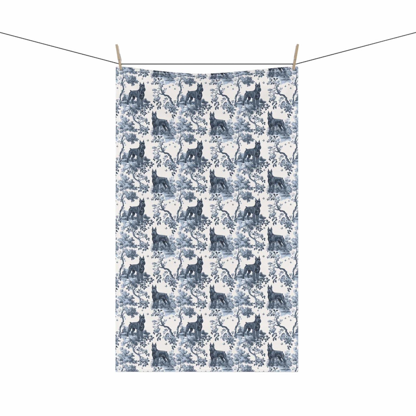 Giant Schnauzer ยท Garden Toile Tea Towel