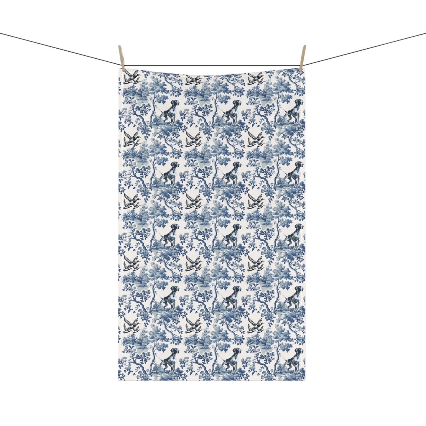 German Shorthaired Pointer Cotton Tea Towels -Toile Pattern