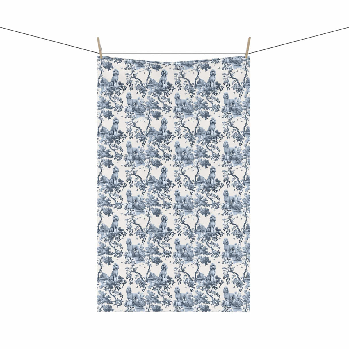 Standard Poodle · Garden Toile Tea Towel