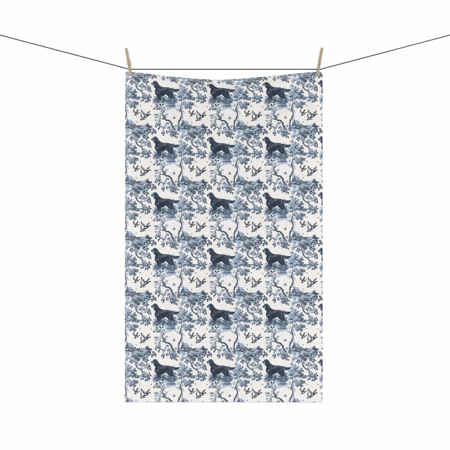 Gordon Setter ยท Garden Toile Tea Towel