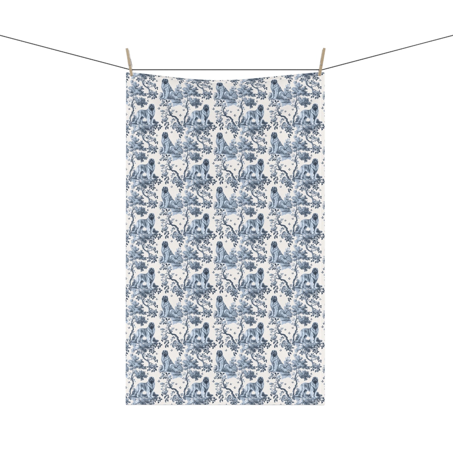 Leonberger Cotton Tea Towels - Toile Pattern