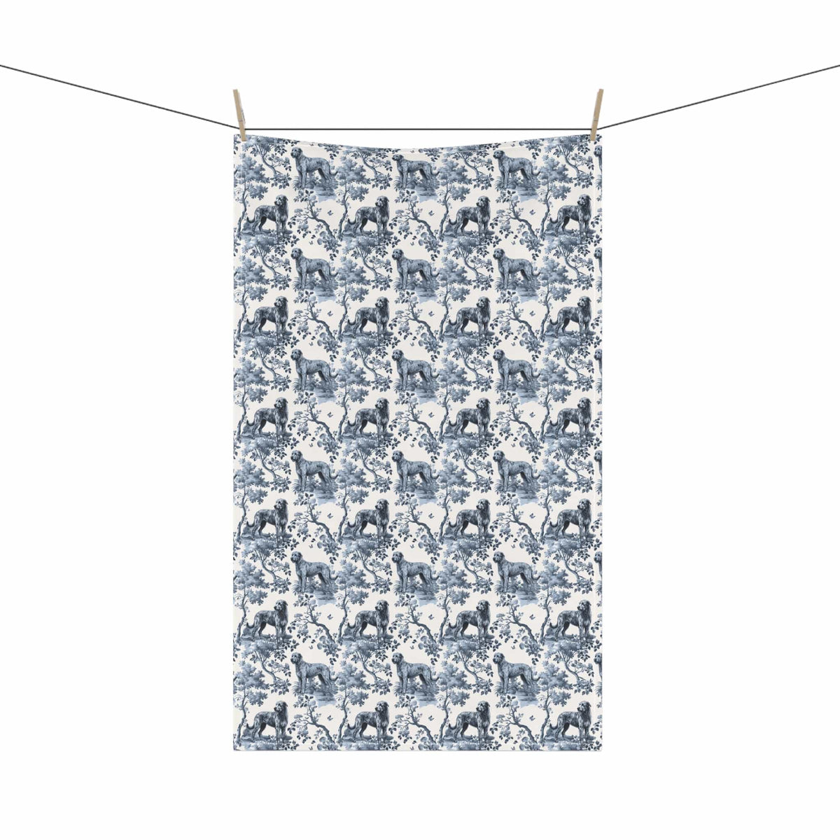 Irish Wolfhound · Garden Toile Tea Towel