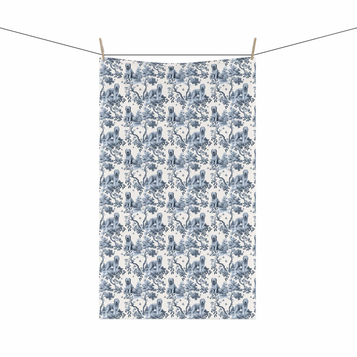 Briard · Garden Toile Tea Towel