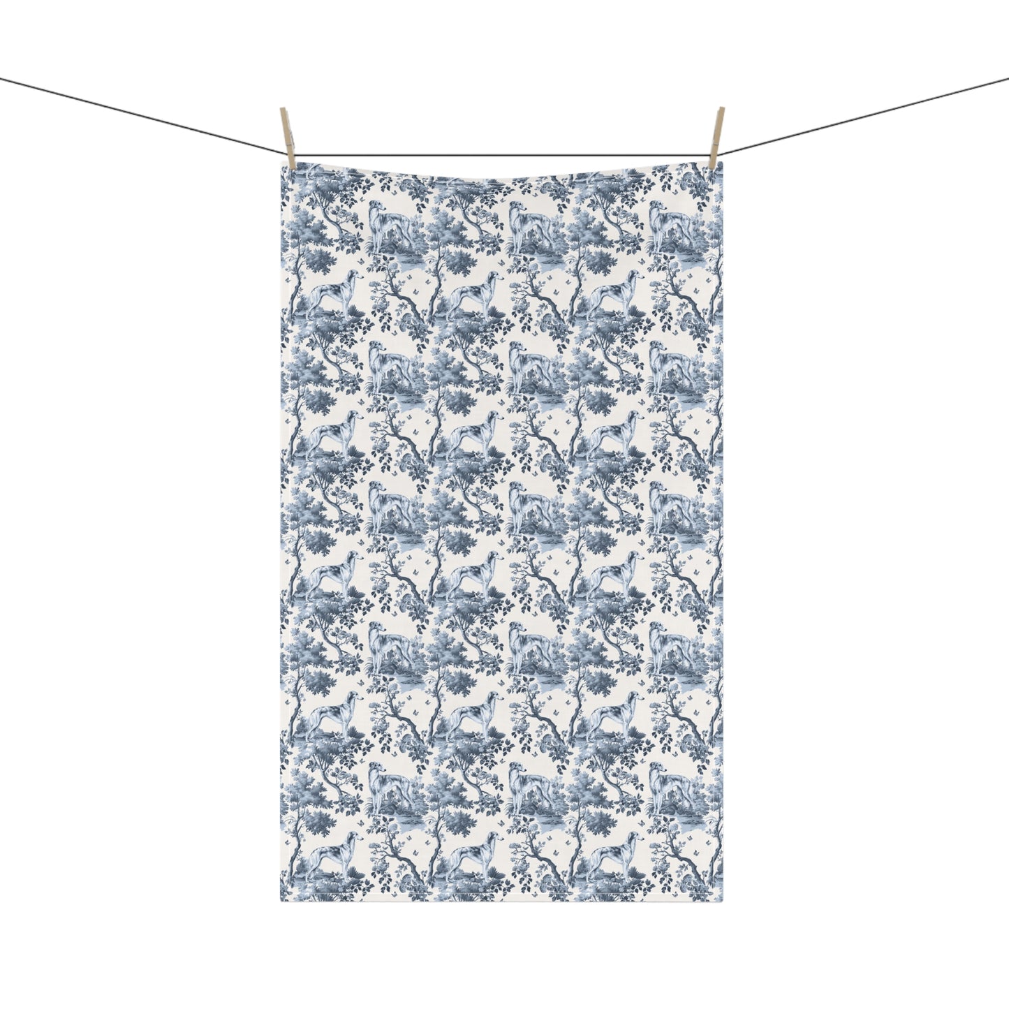 Silken Windhound Cotton Tea Towels -Toile Pattern