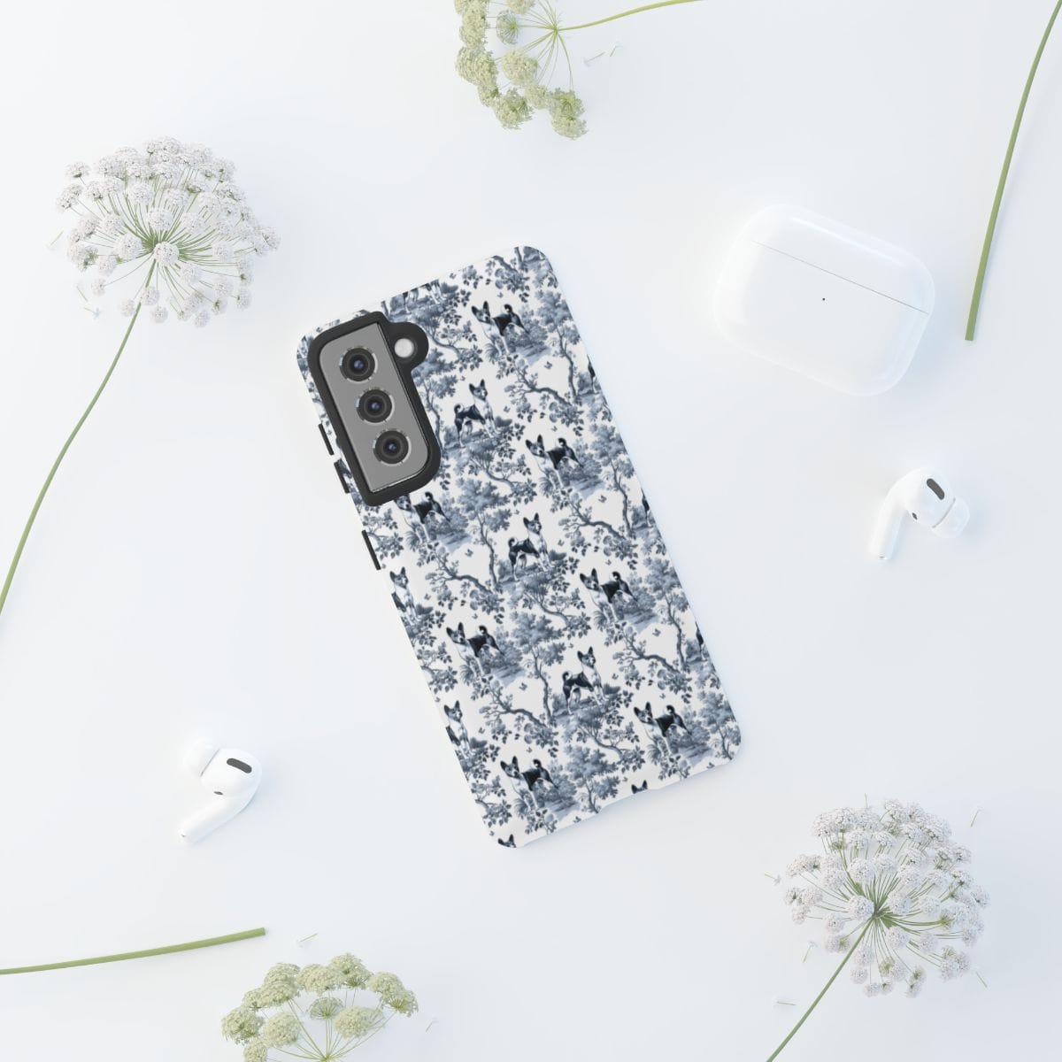 Basenji Phone Case - Toile Pattern