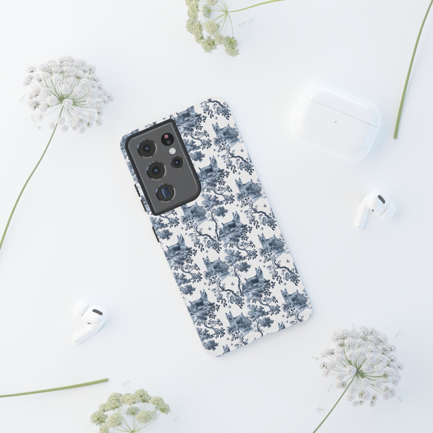Silky Terrier Phone Case - Toile Pattern