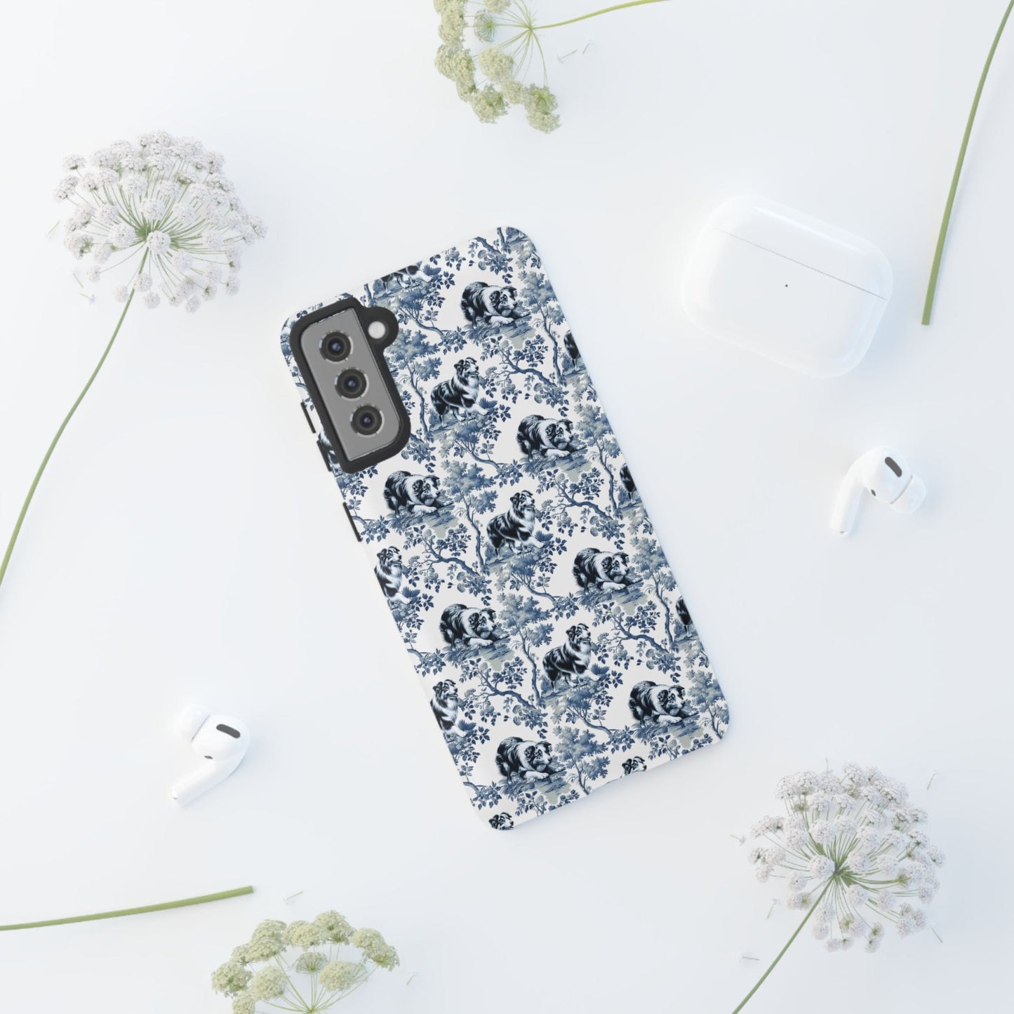 Australian Shepherd Phone Case - Toile Pattern