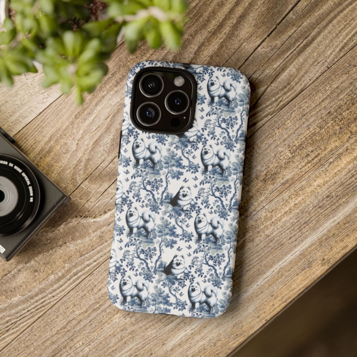 American Eskimo Dog Phone Case - Toile Pattern