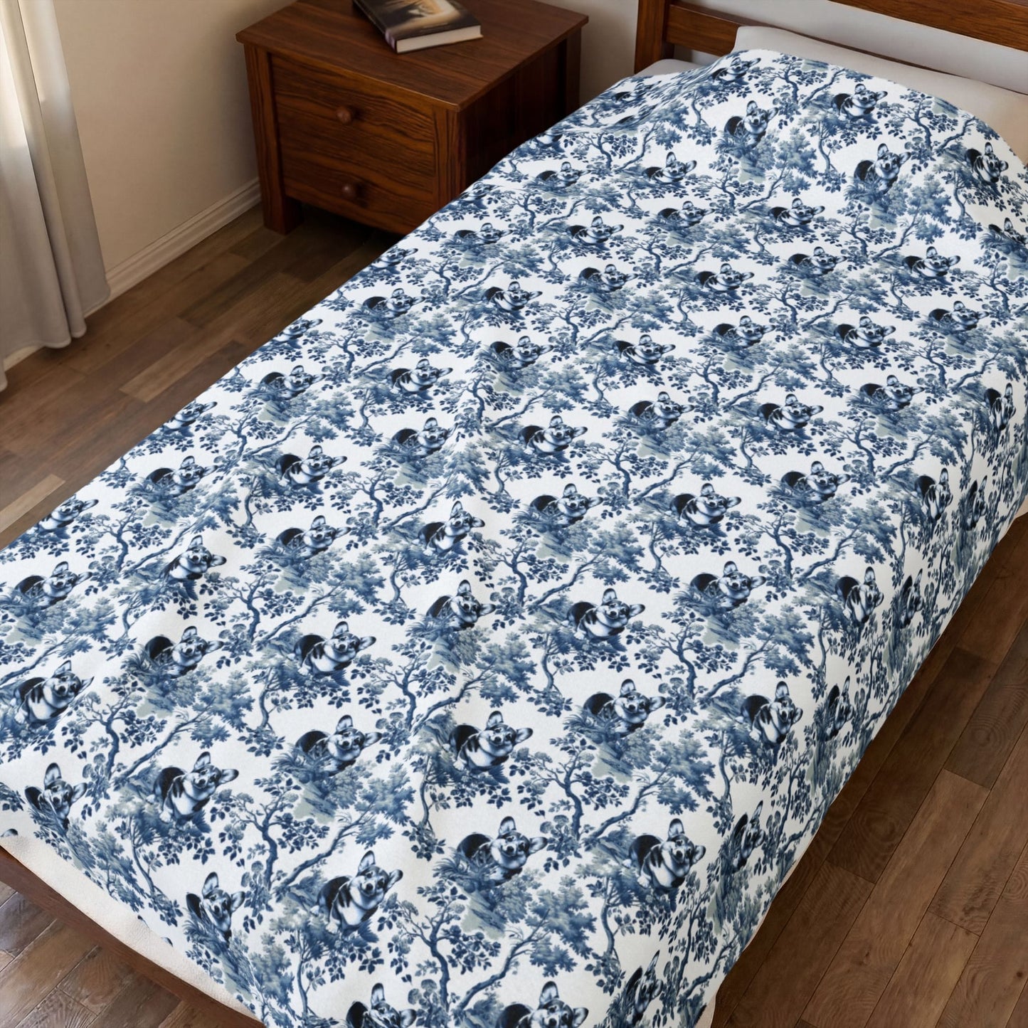 Pembroke Welsh Corgi · Garden Toile Blanket