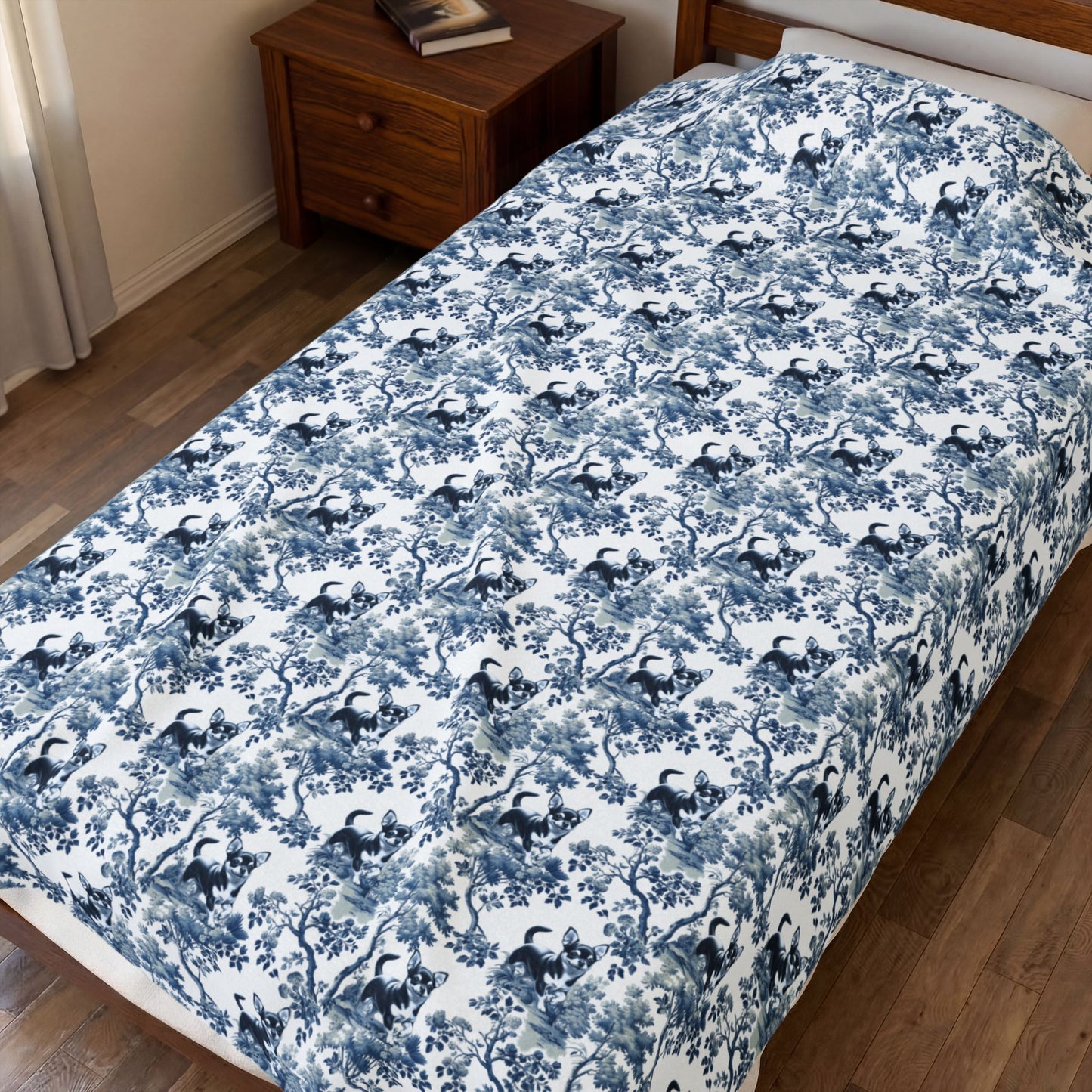Chihuahua Blanket - Toile Pattern