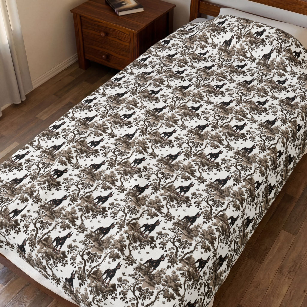 Doberman · Garden Toile Blanket