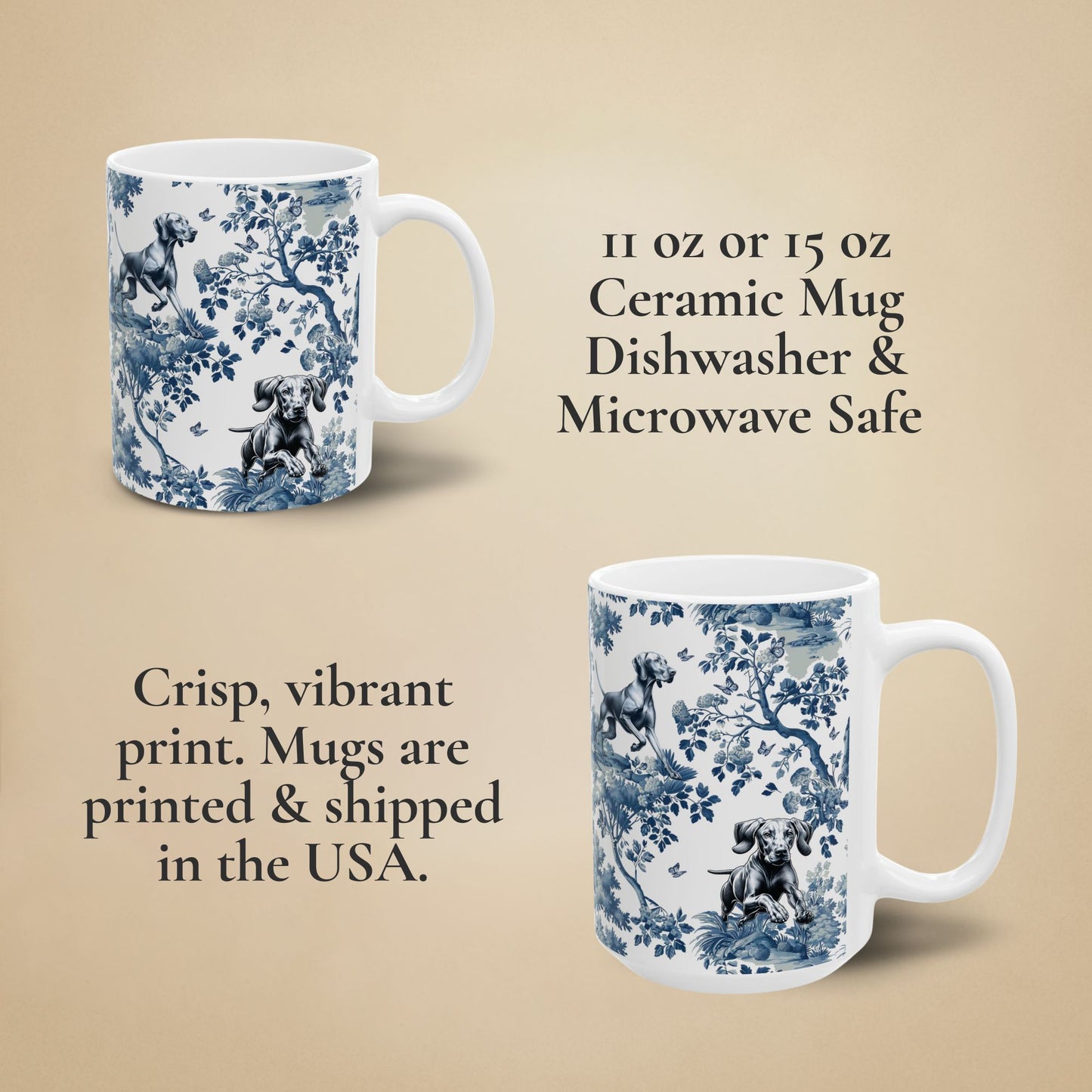 Vizsla Mug - Toile