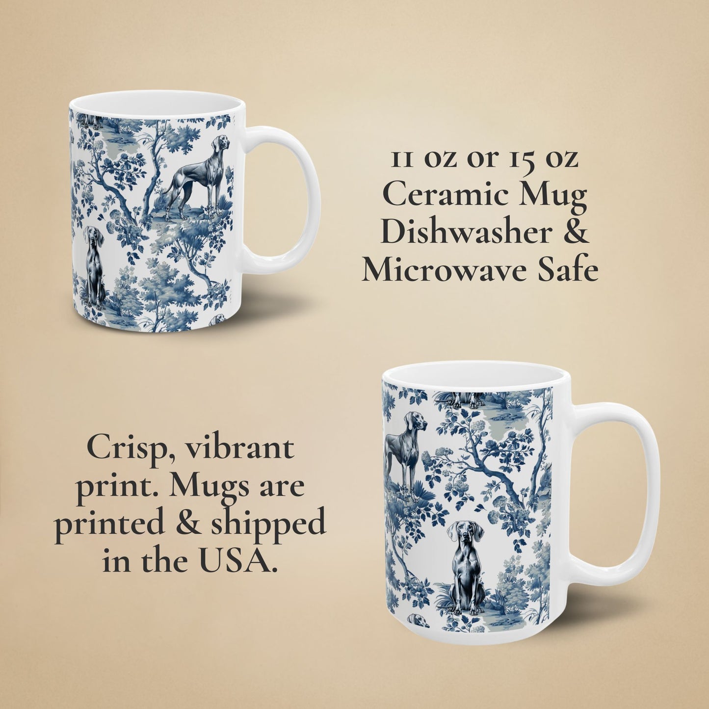 Weimaraner Mug - Toile