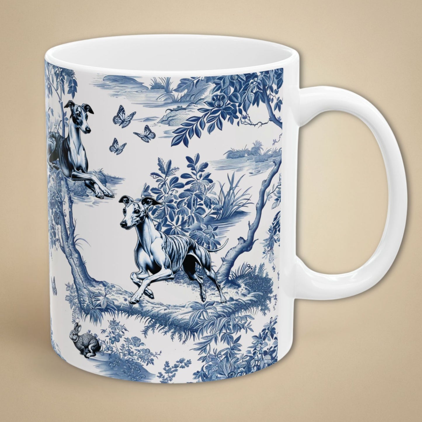 Whippet Mug - Toile