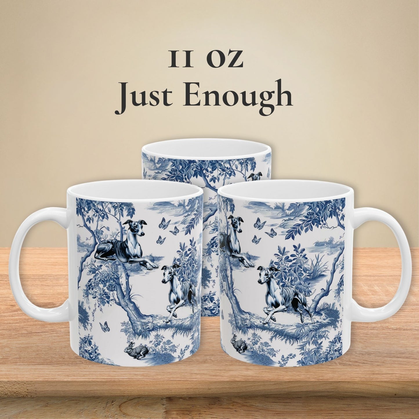 Whippet Mug - Toile
