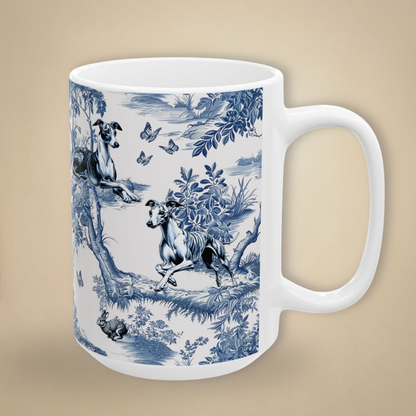 Whippet Mug - Toile