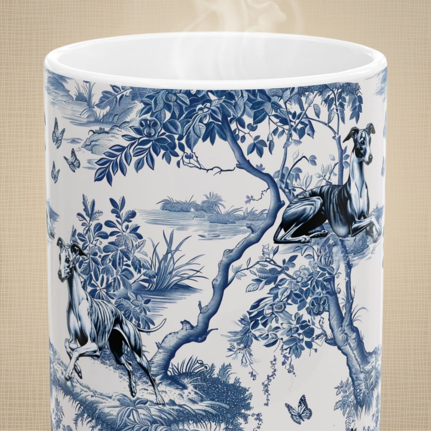 Whippet Mug - Toile