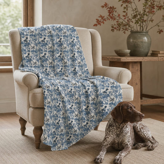 German Shorthaired Pointer toile in a reading room, GSP gifts
