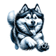 Alaskan Malamute toile