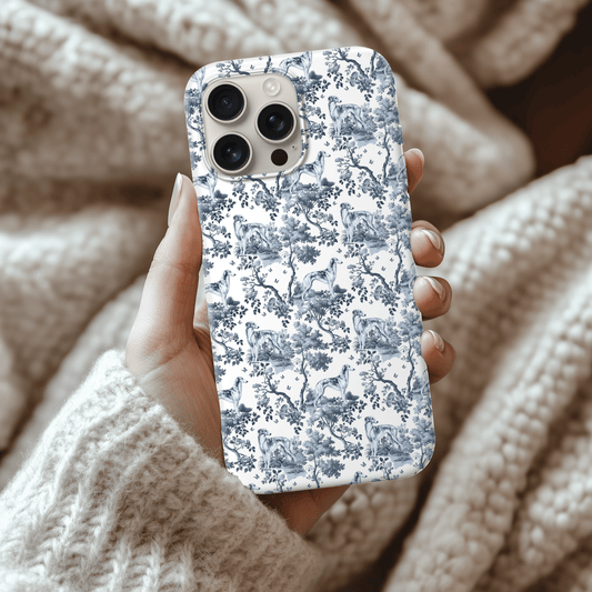 Silken Windhound Phone Case - Toile Pattern
