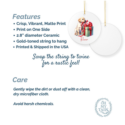 Labrador Retriever Ornament with Custom Name