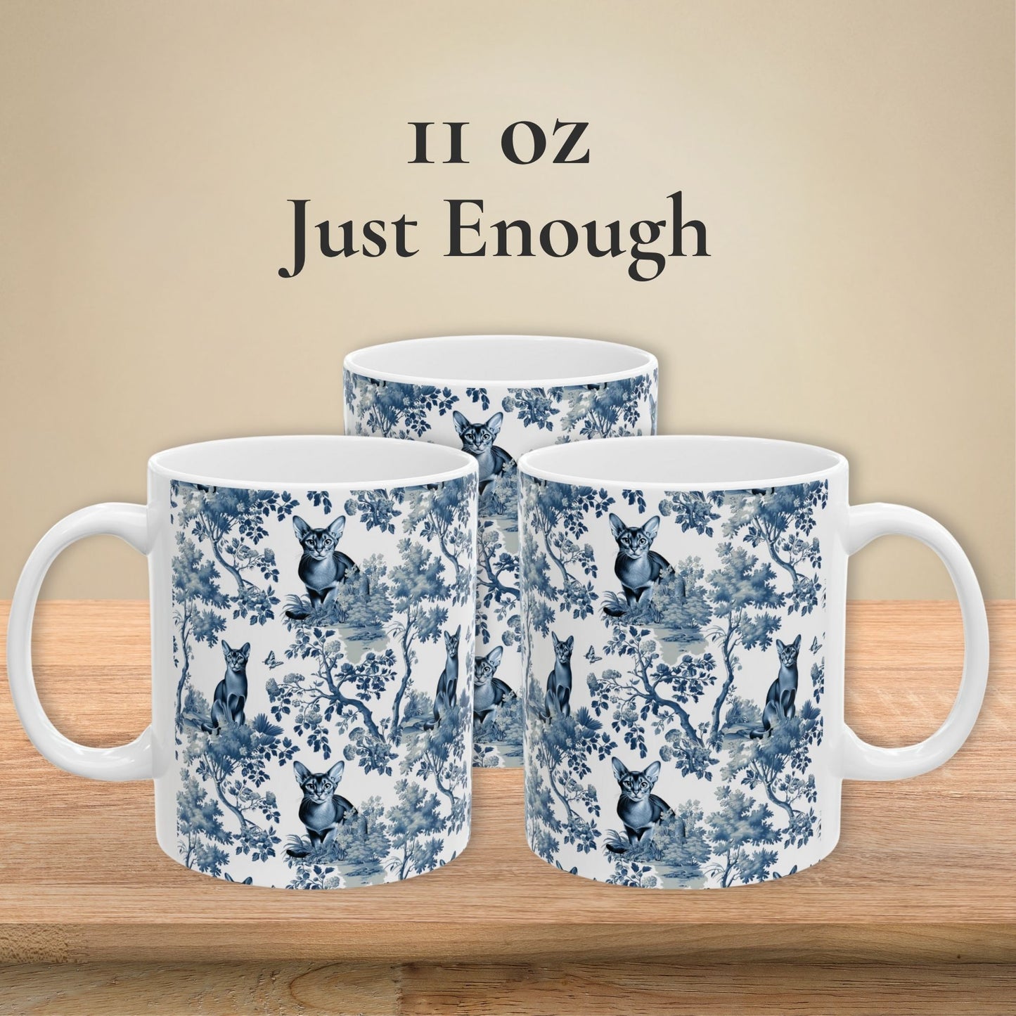 Abyssinian Cat Mug Toile