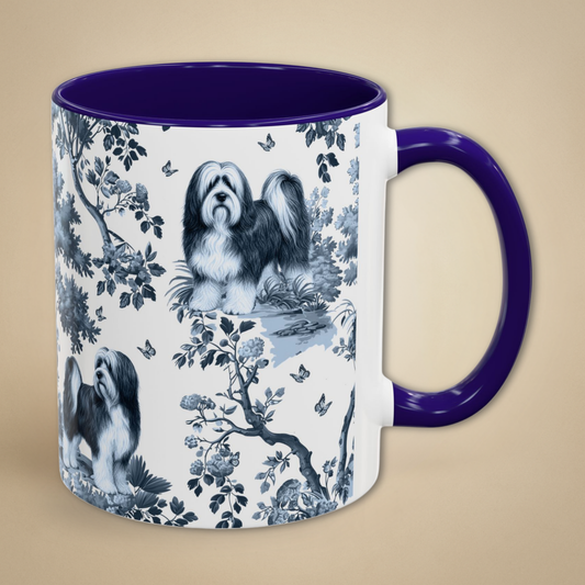Tibetan Terrier Mug - Toile Pattern