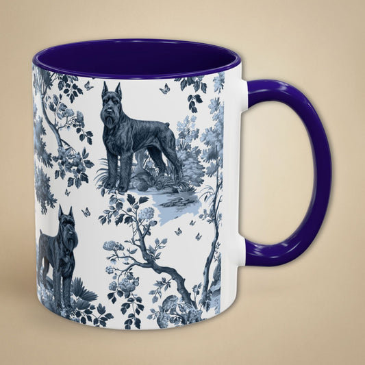 Giant Schnauzer Mug - Toile Pattern