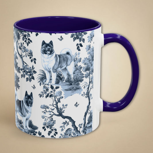 Akita Mug - Toile Pattern