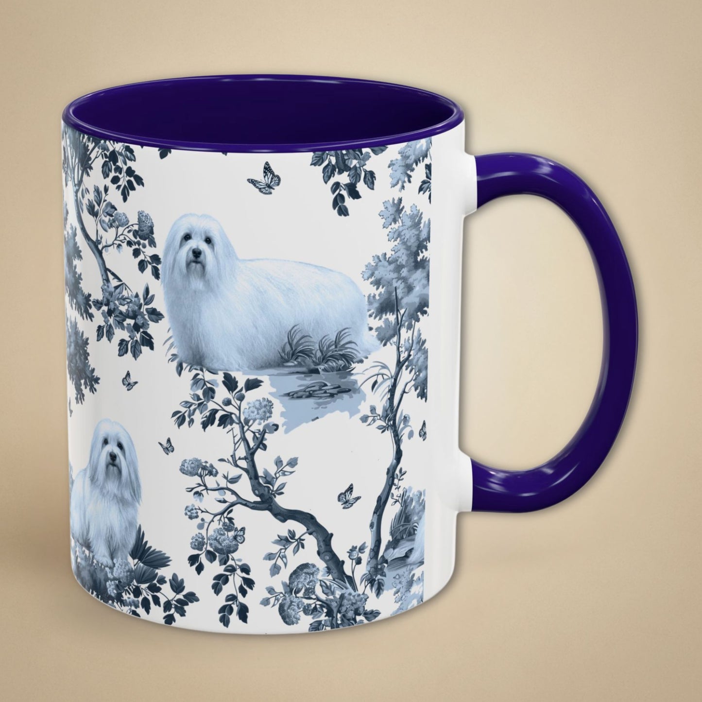 Coton de Tulear Mug - Toile Pattern
