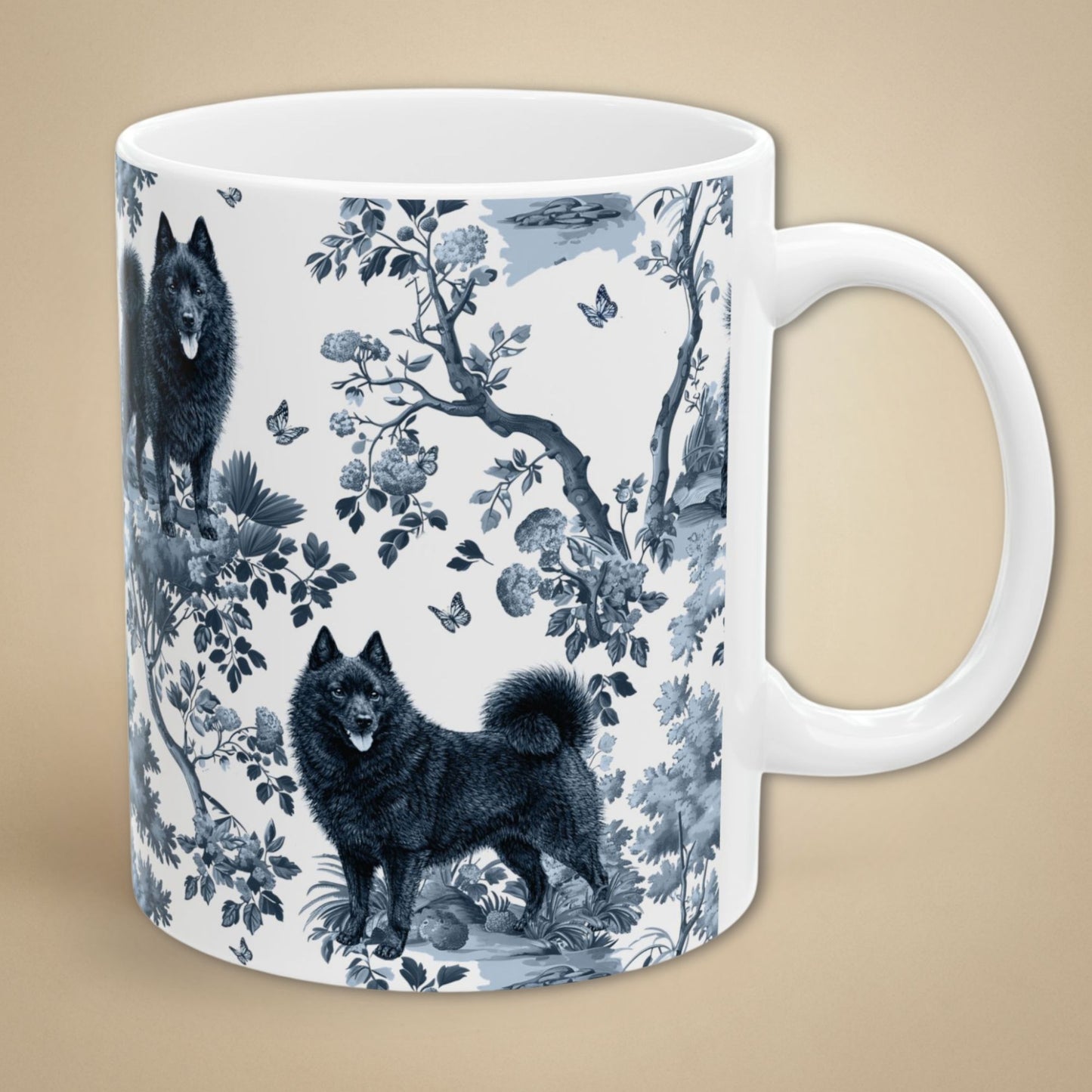 Schipperke Mug - Toile Pattern
