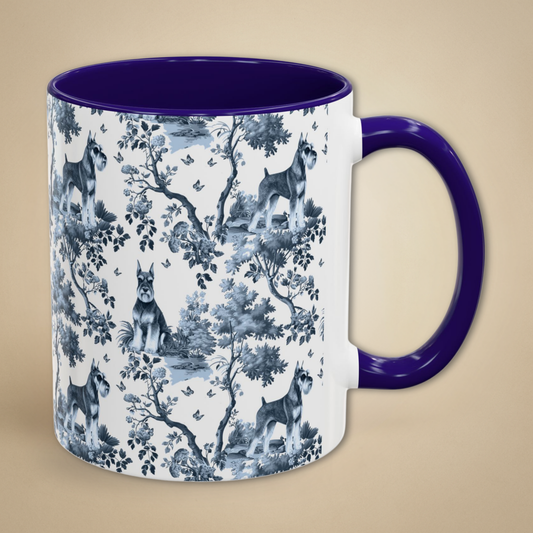 Standard Schnauzer Mug - Toile Pattern