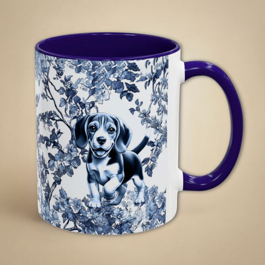 Beagle Toile Mug Vintage