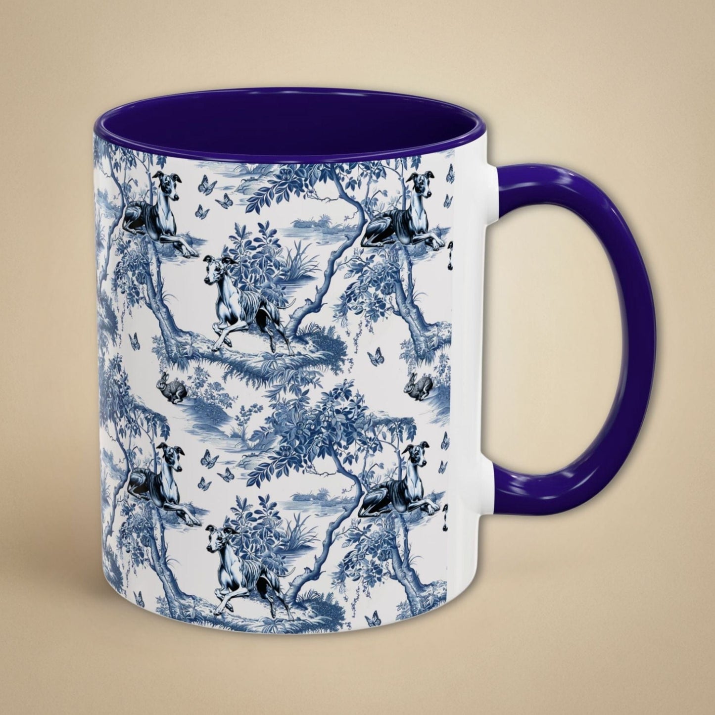 Whippet Toile Mug