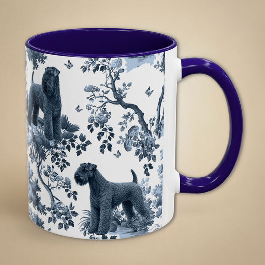 Kerry Blue Terrier Mug - Toile Pattern