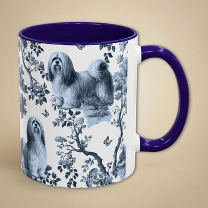 Lhasa Apso Mug - Toile Pattern