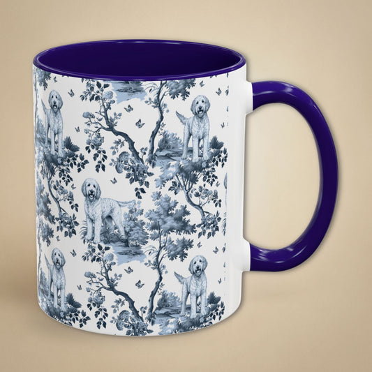 Labradoodle Mug - Toile Pattern