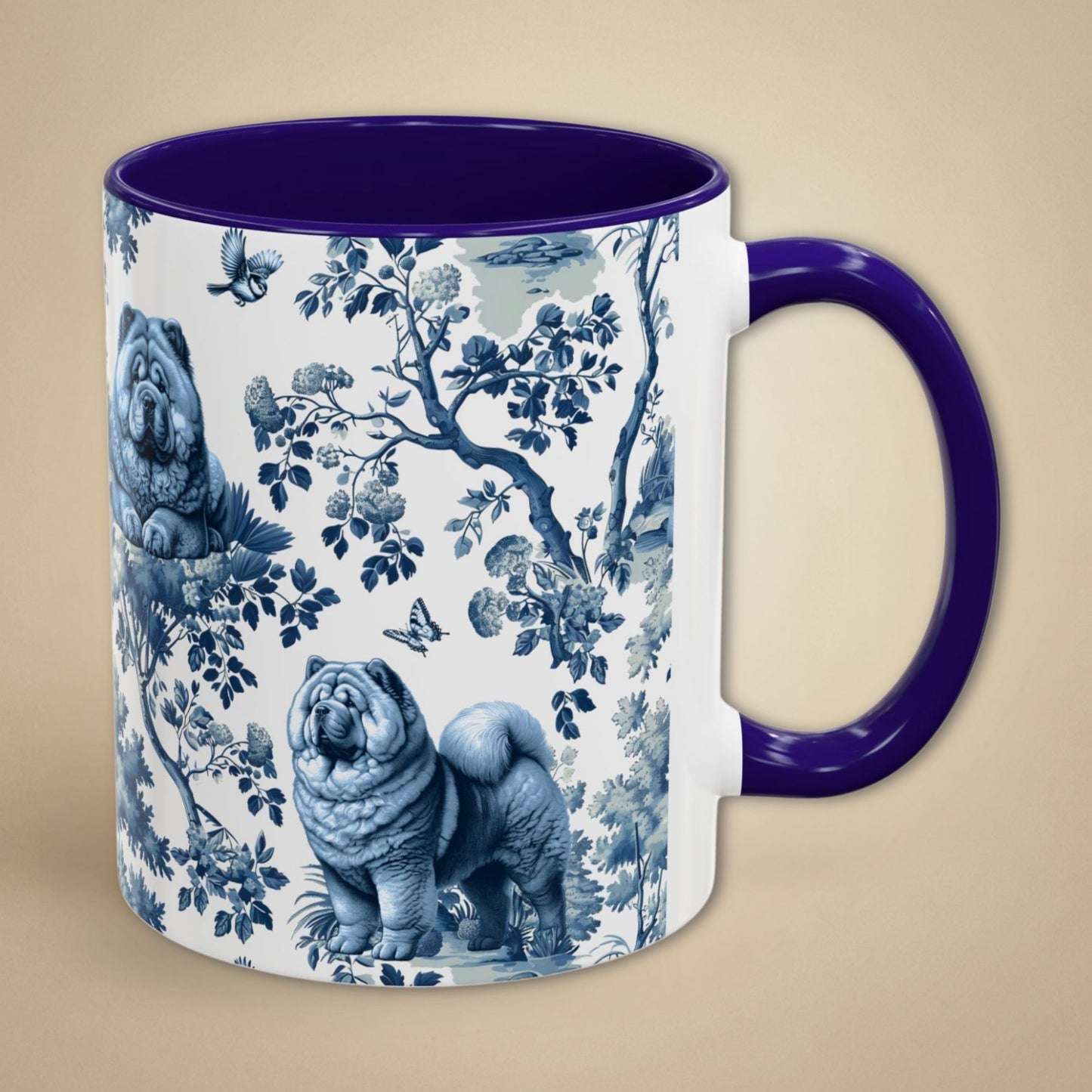 Chow Chow Mug - Toile Pattern