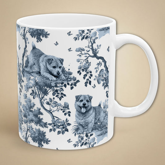 Norfolk Terrier Mug - Toile Pattern