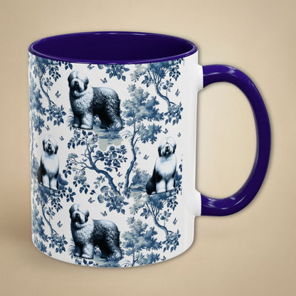 Old English Sheepdog Mug - Toile Pattern